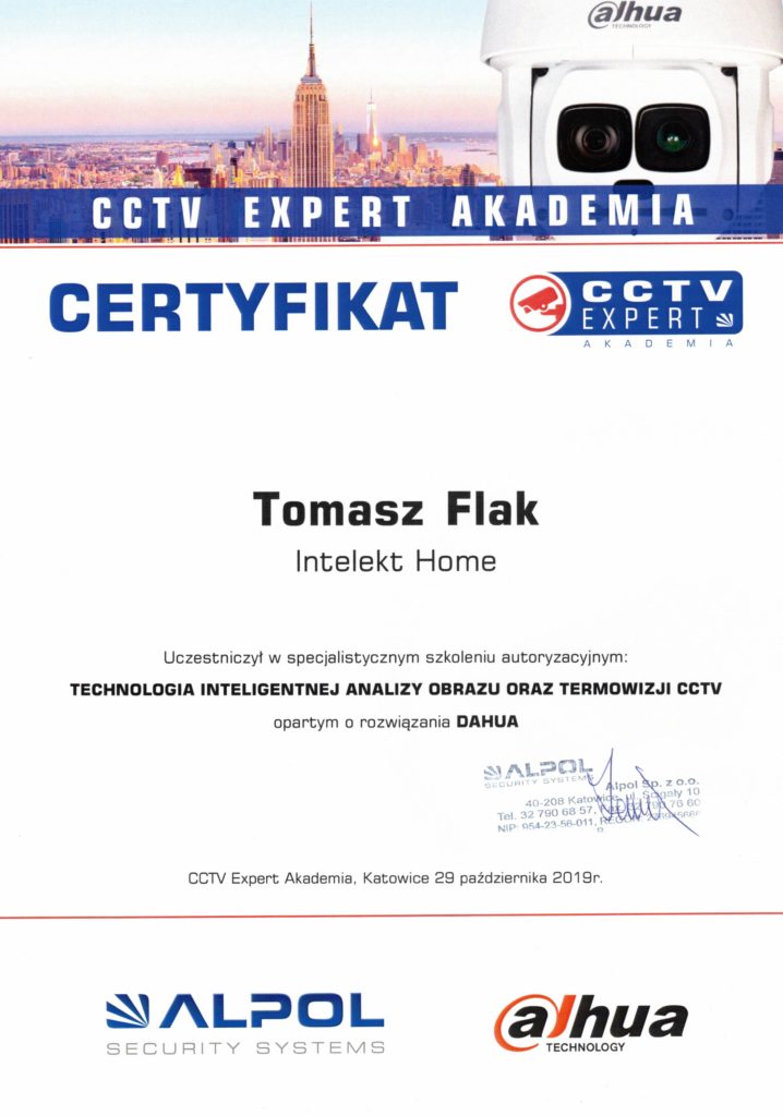 Certyfikat CCTV Expert 2